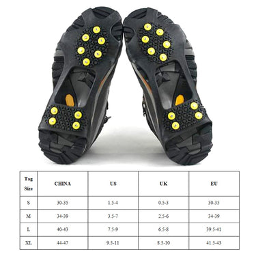1Pair 10 Studs Anti-Skid Snow Ice Gripper